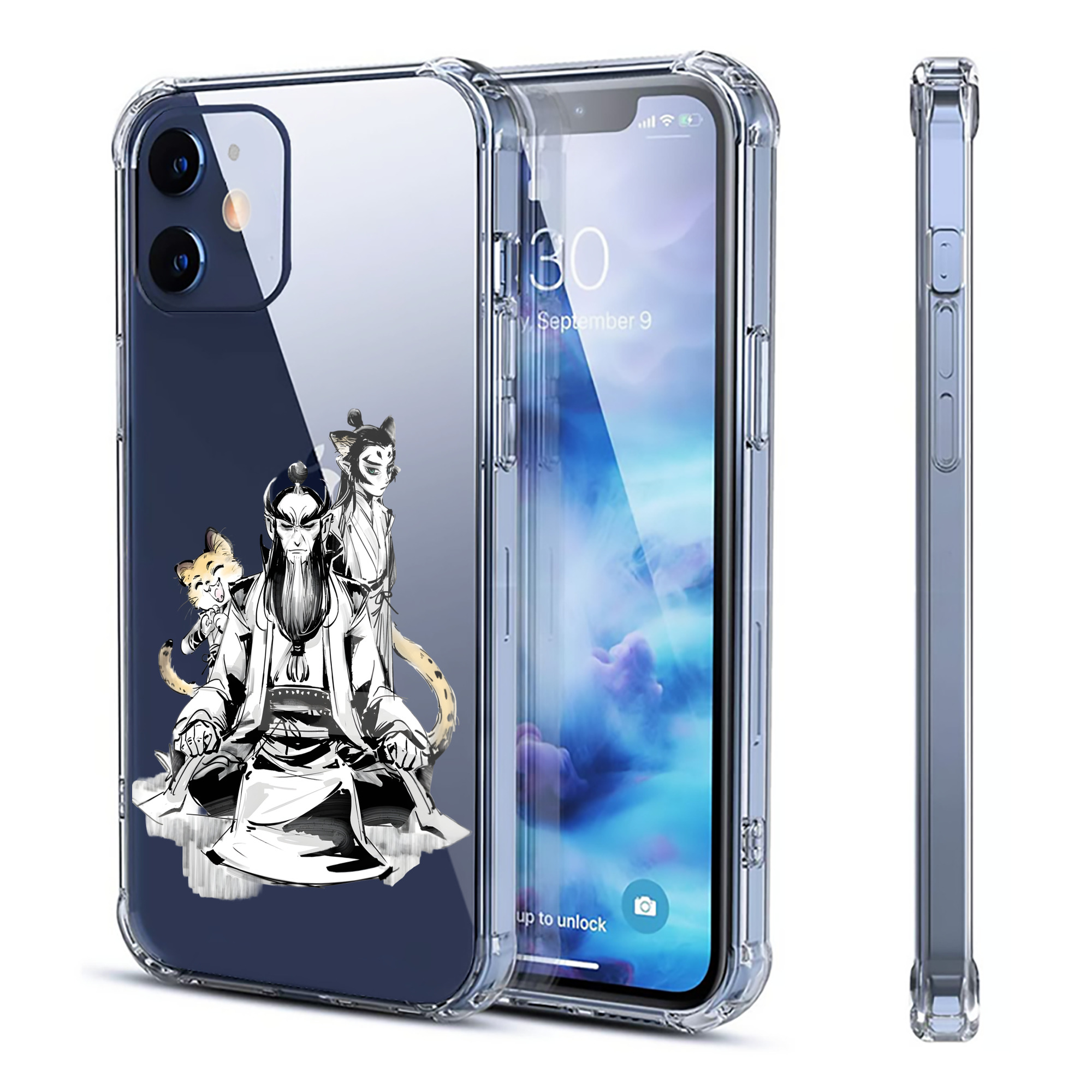 （画像用） Ne Zha 2 ナタ 魔童の大暴れ 【iPhone 12シリーズ対応】透明スマホケース（クリアソフトケース）